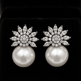 Pearl Blossom Earrings - Suramya Designs