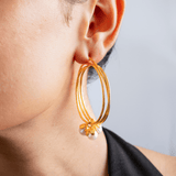 Pearl Wire Hoops - Suramya