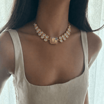Pink & Blue Mixed Stone Kundan Necklace Set - Suramya
