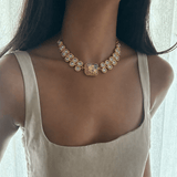 Pink & Blue Mixed Stone Kundan Necklace Set - Suramya