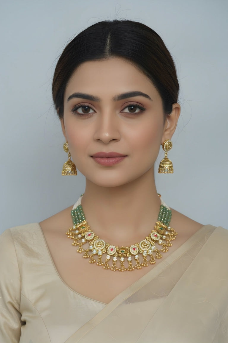Rajlakshmi Temple Necklace Set