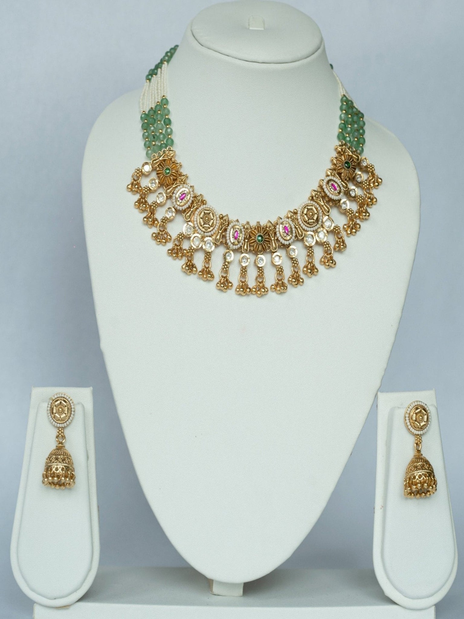 Rajlakshmi Temple Necklace Set - Suramya