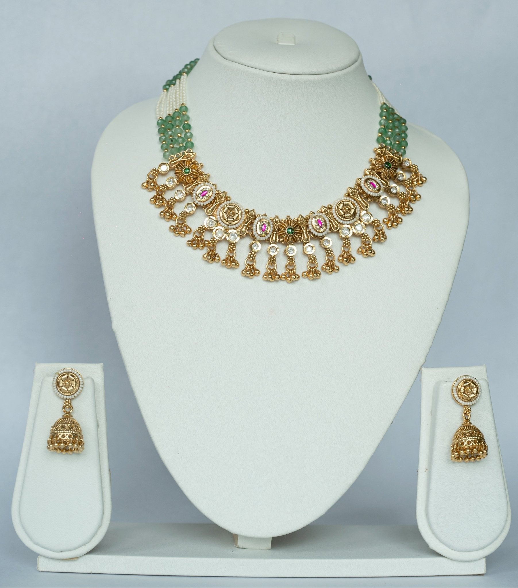 Rajlakshmi Temple Necklace Set - Suramya