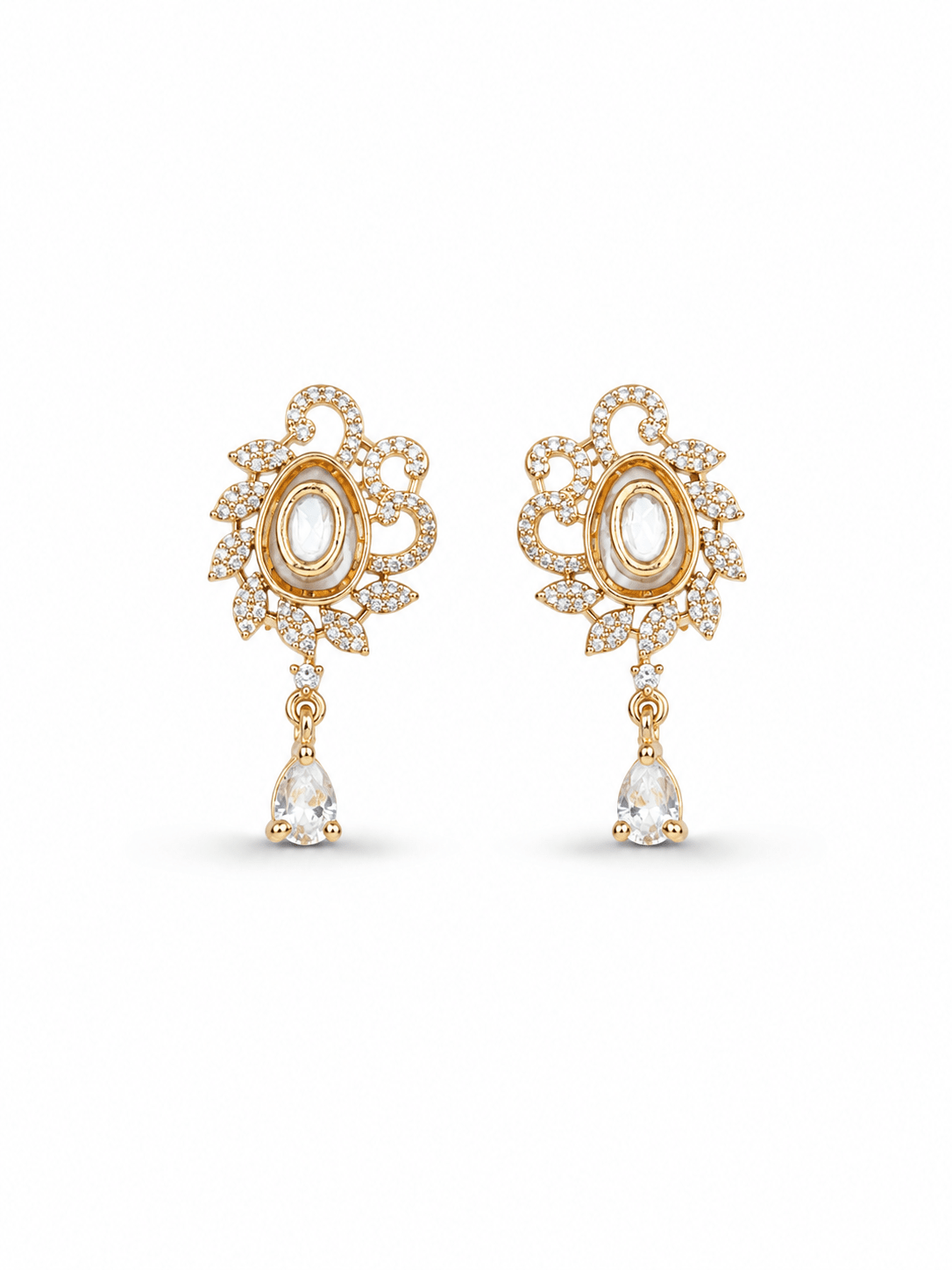 Regal Kundan Drops - Suramya Designs