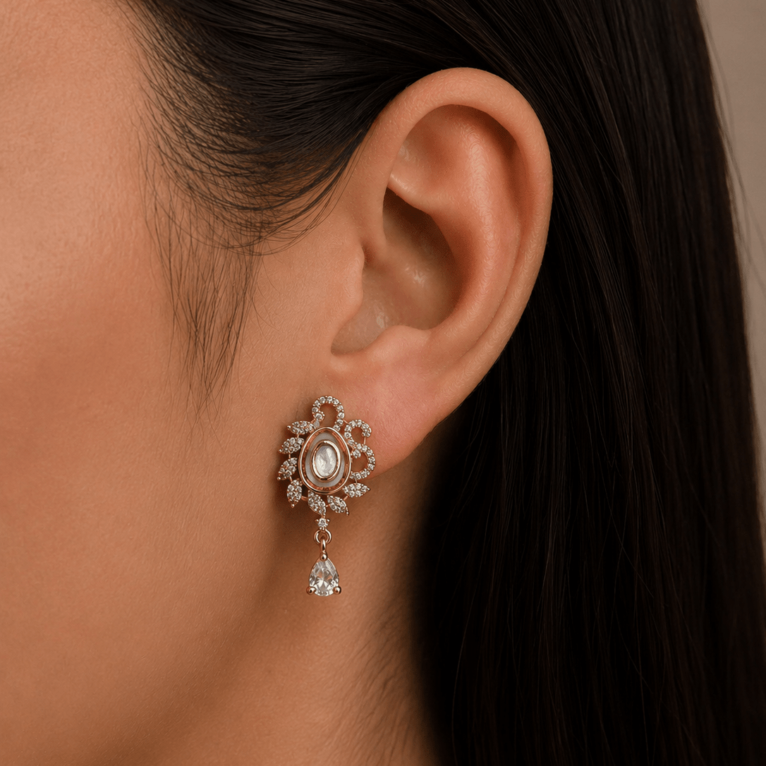 Regal Kundan Drops - Suramya Designs