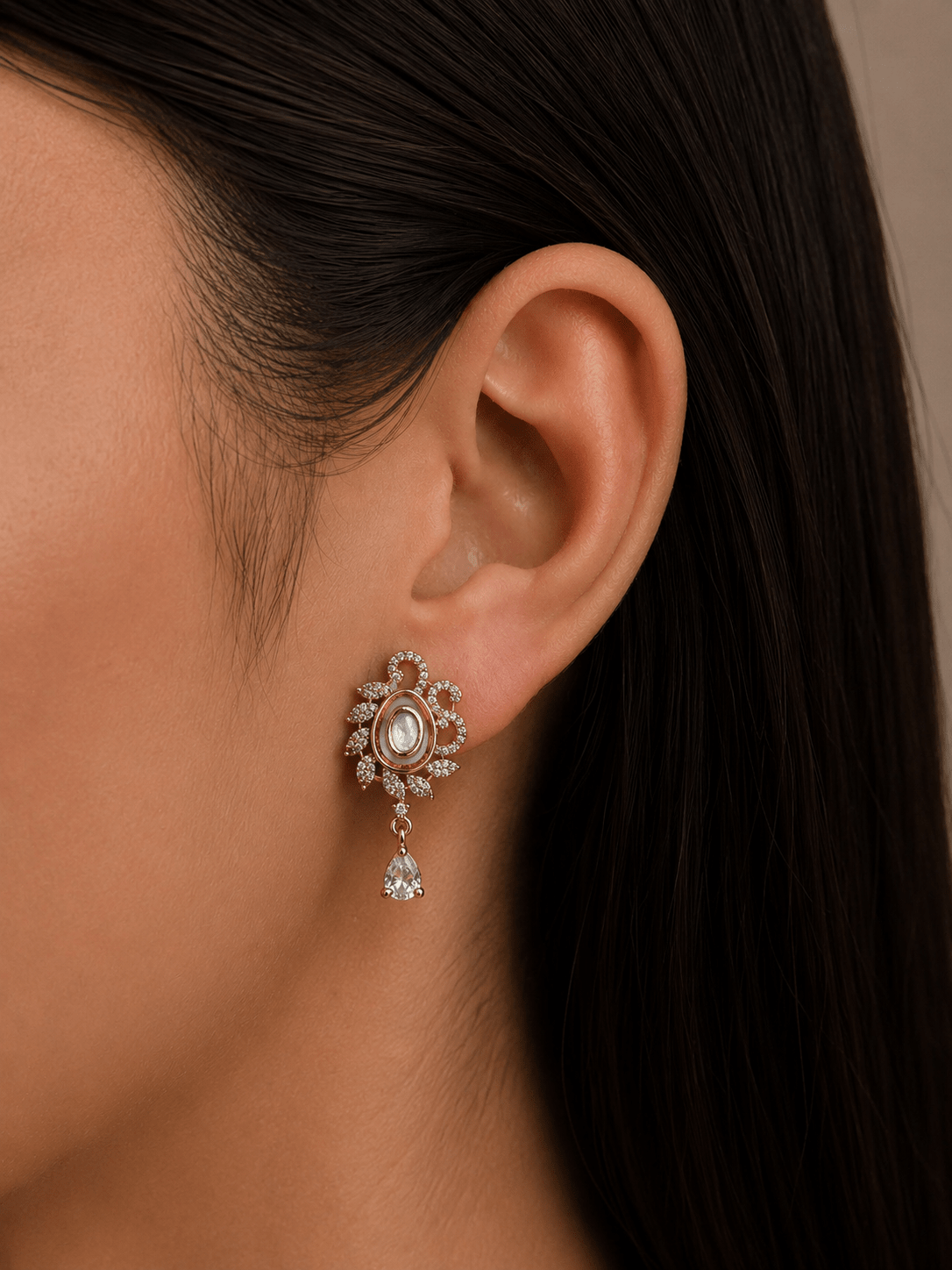 Regal Kundan Drops - Suramya Designs