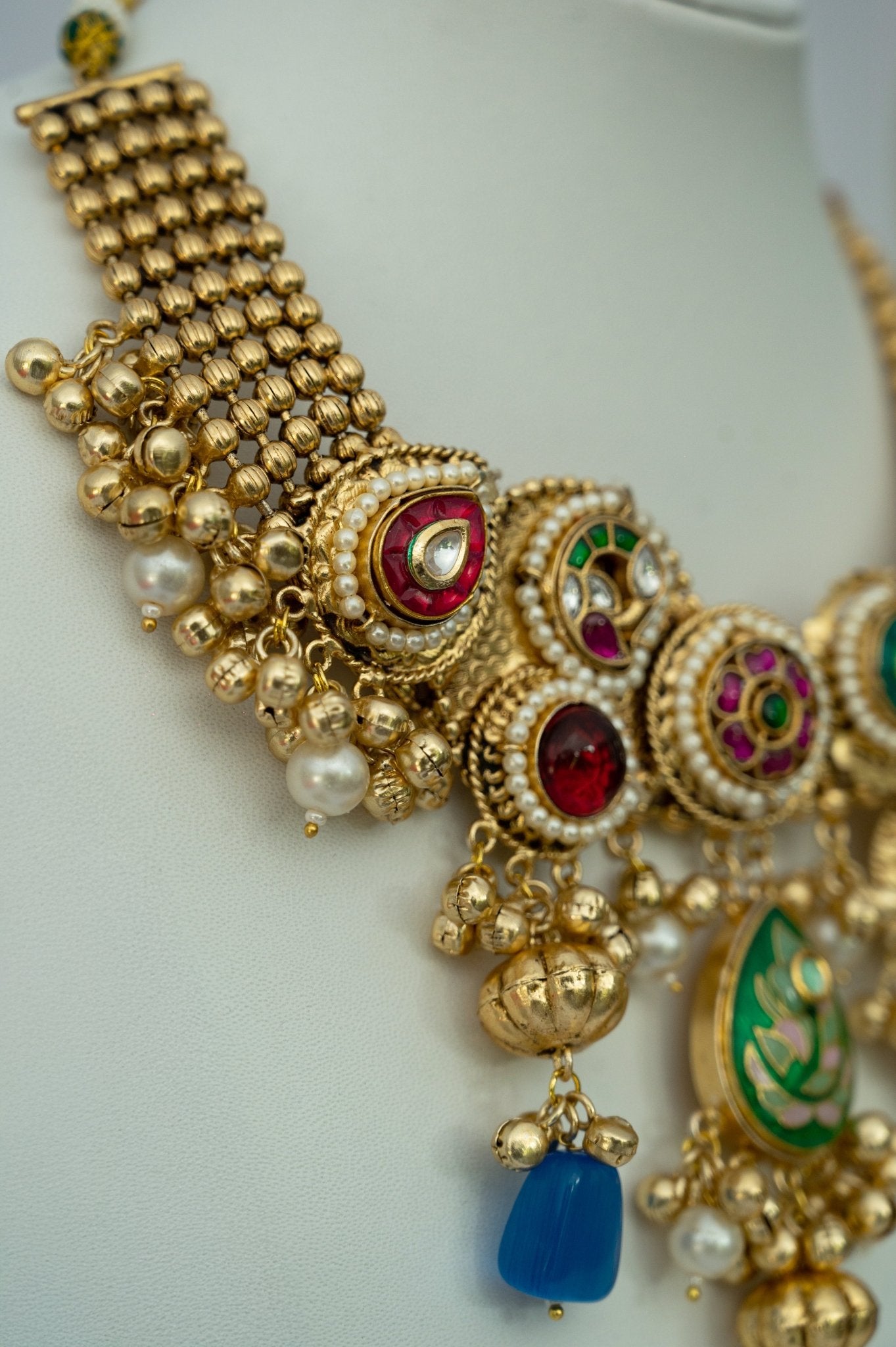 Royal Enamel Heritage Necklace Set - Suramya
