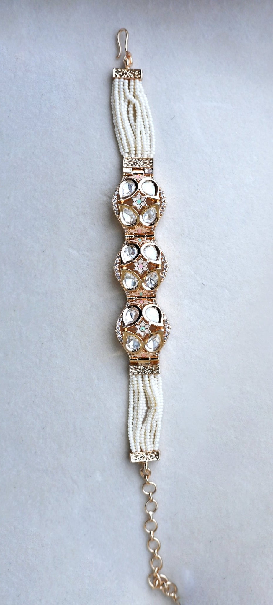 Royal Kundan Strings Bracelet - Suramya