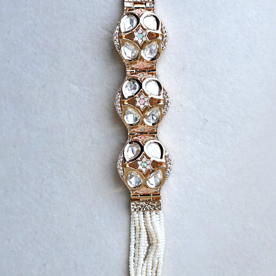 Royal Kundan Strings Bracelet - Suramya