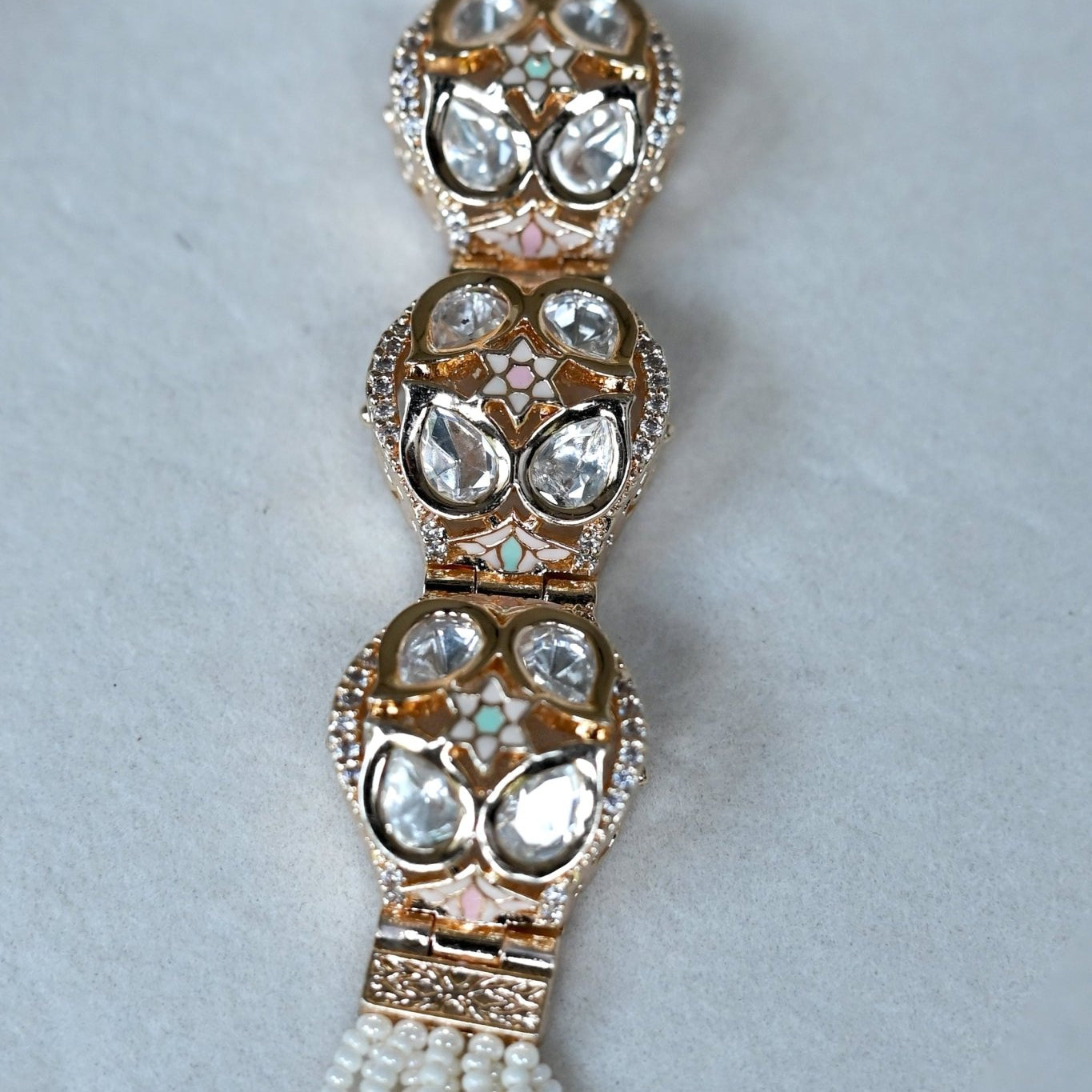 Royal Kundan Strings Bracelet - Suramya