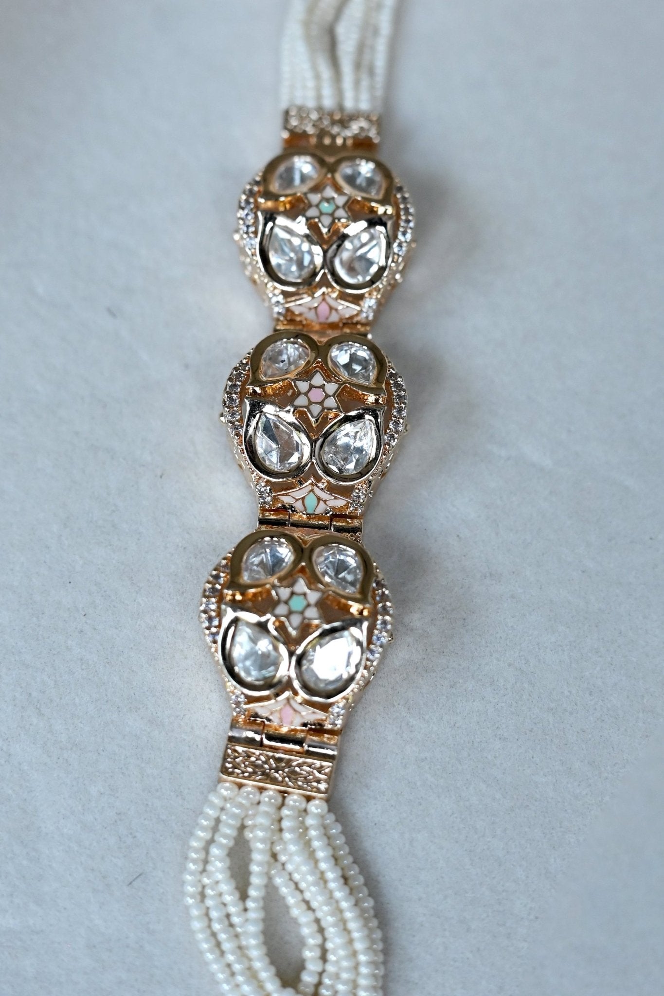 Royal Kundan Strings Bracelet - Suramya