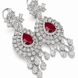 Ruby Blossom American Diamond Necklace Set - Suramya Designs