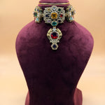 Sabyasachi-inspired Royal Durbar Choker & Earrings - Suramya