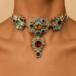 Sabyasachi-inspired Royal Durbar Choker & Earrings - Suramya