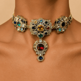 Sabyasachi-inspired Royal Durbar Choker & Earrings - Suramya