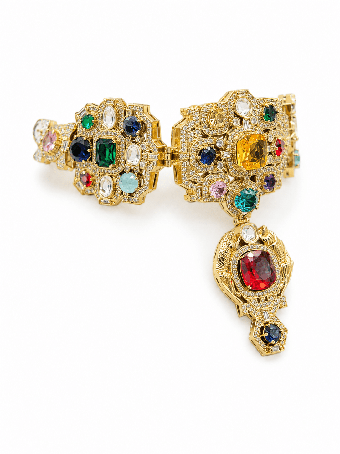Sabyasachi-inspired Royal Durbar Choker & Earrings - Suramya Designs