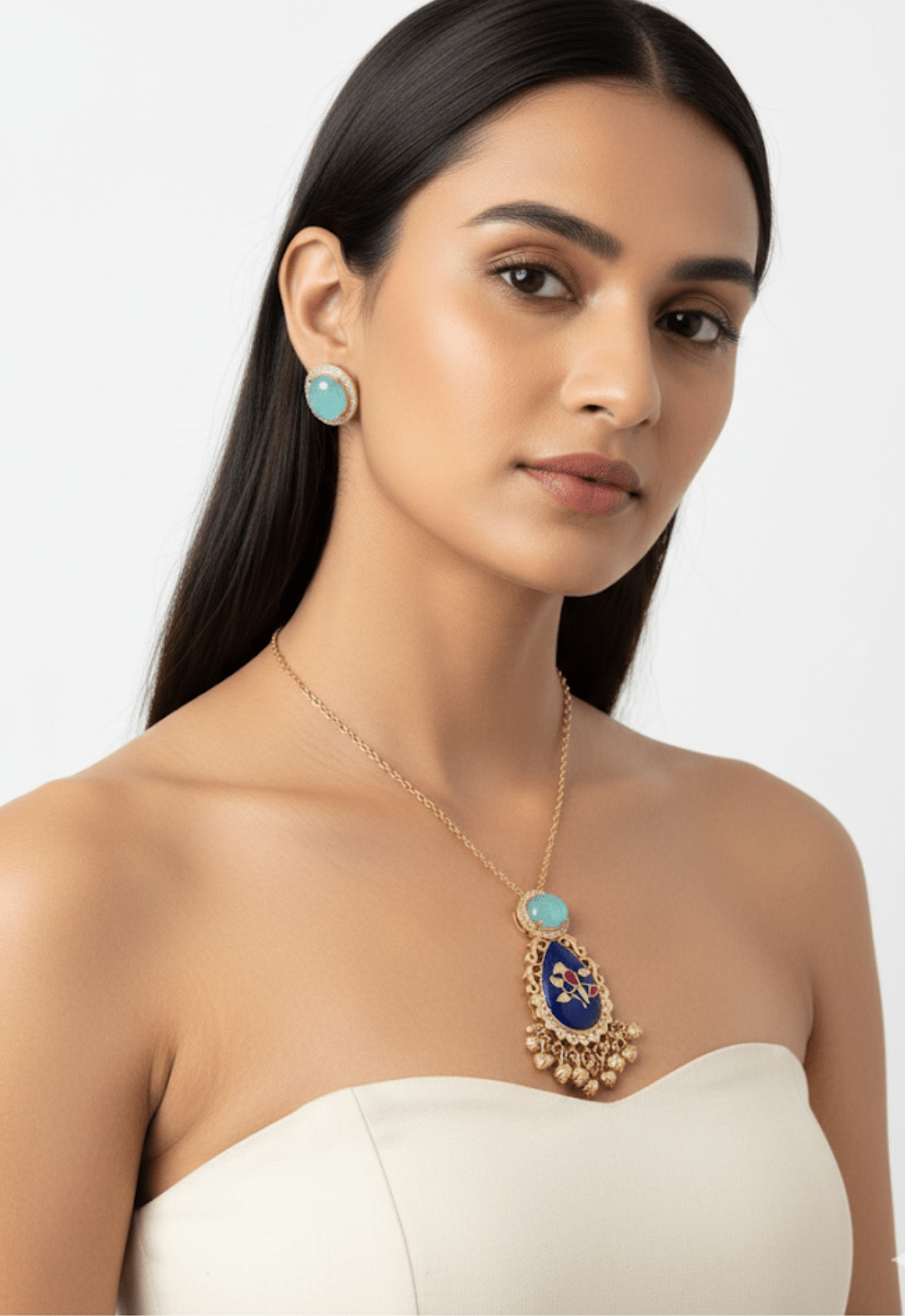 Single bird pendant set - Suramya