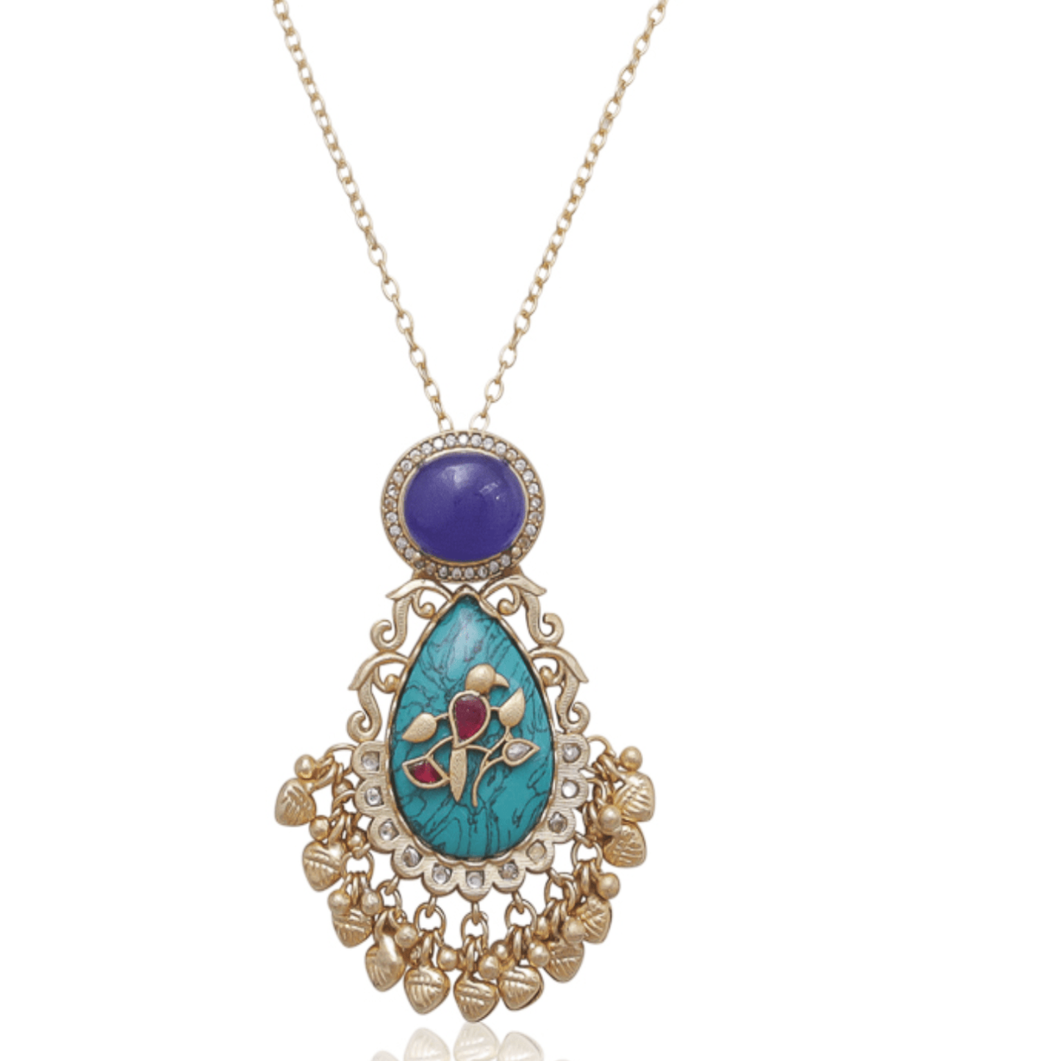 Single bird pendant set - Suramya