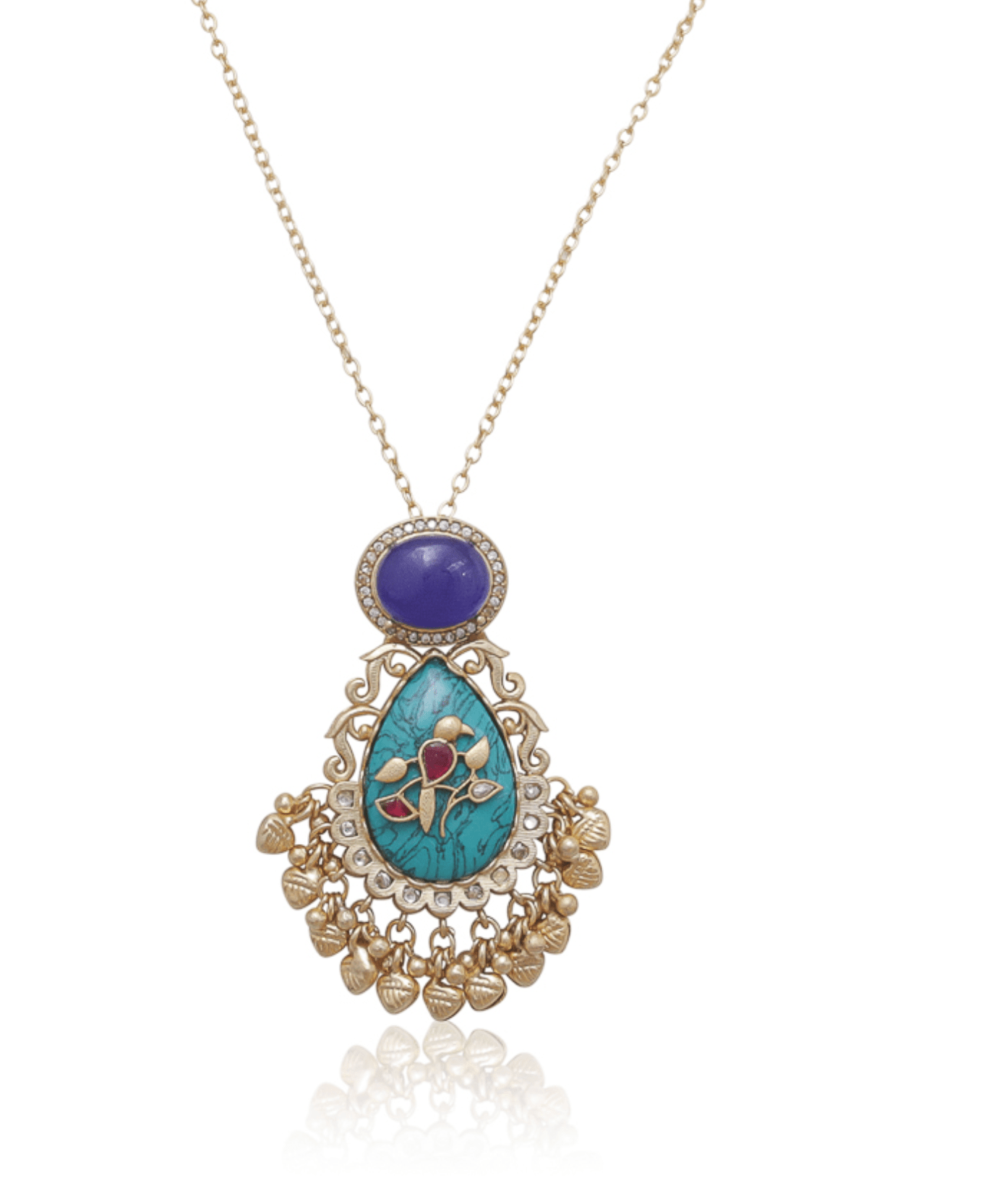 Single bird pendant set - Suramya