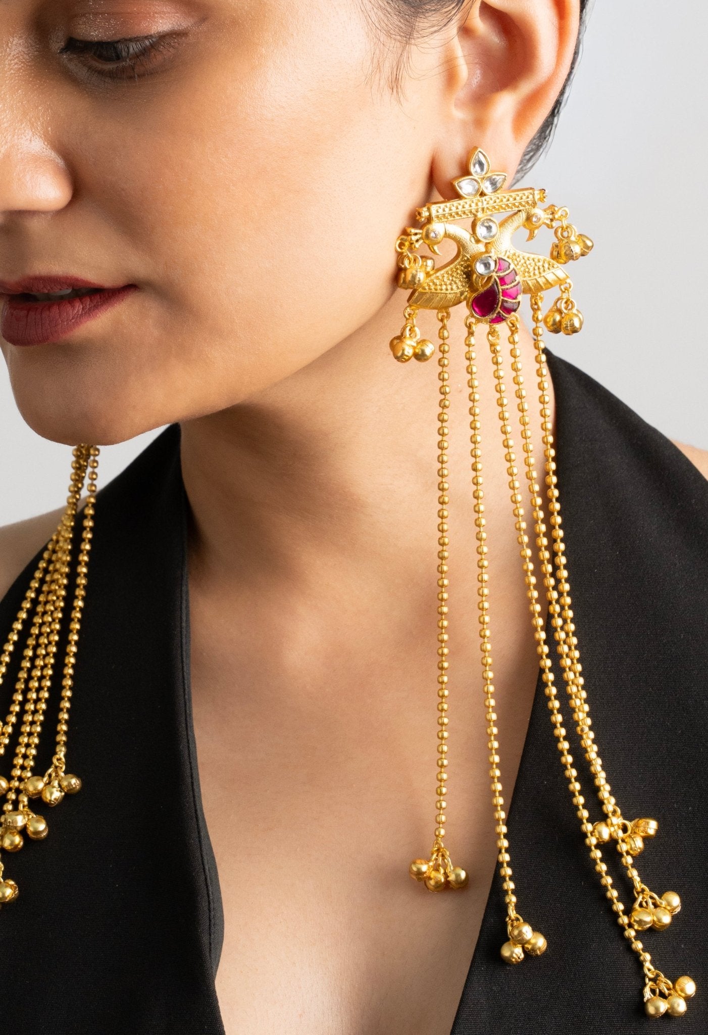 Statement Kashmiri Earrings - Suramya