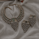 Maharani Amal Mint & Diamond Zircon Luxe Couture Statement