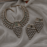 Maharani Amal Mint & Diamond Zircon Luxe Couture Statement
