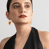 Textured Flower Earrings - Suramya