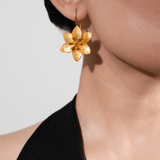 Textured Flower Earrings - Suramya