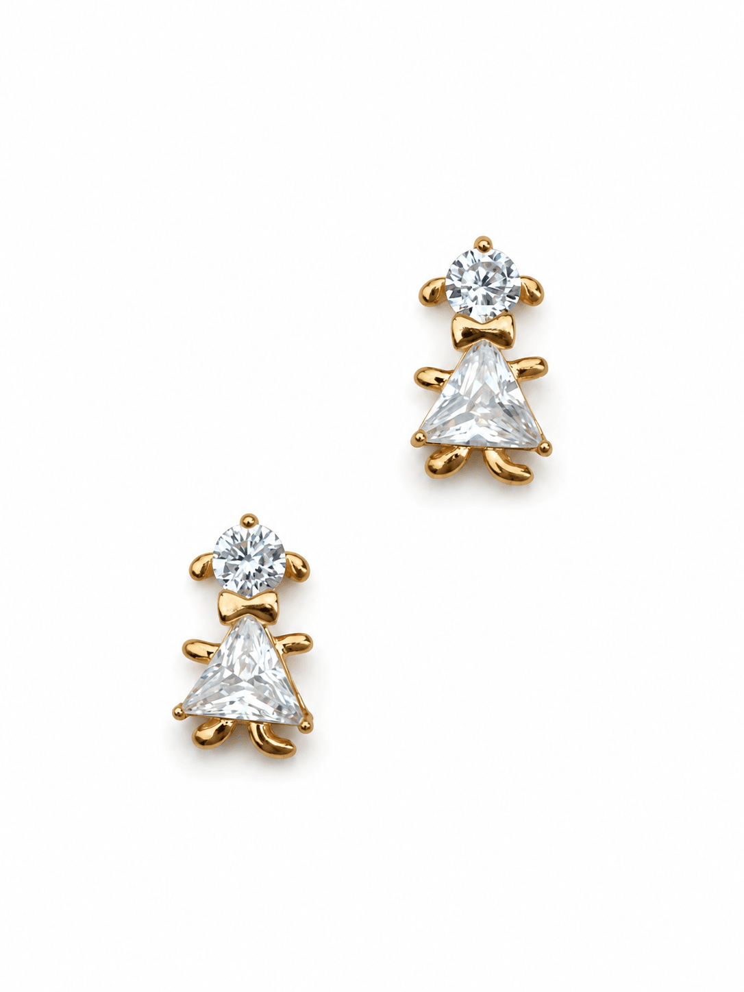 Triad Crystal Studs - Suramya Designs