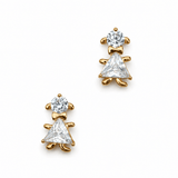 Triad Crystal Studs - Suramya Designs