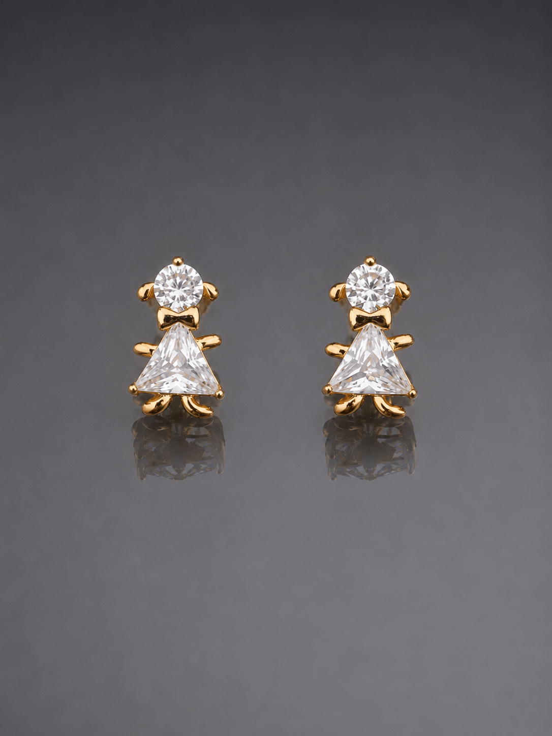Triad Crystal Studs - Suramya Designs