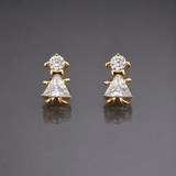 Triad Crystal Studs - Suramya Designs