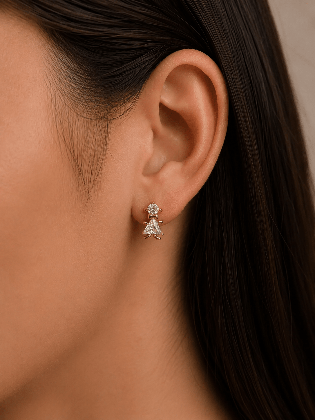 Triad Crystal Studs - Suramya Designs